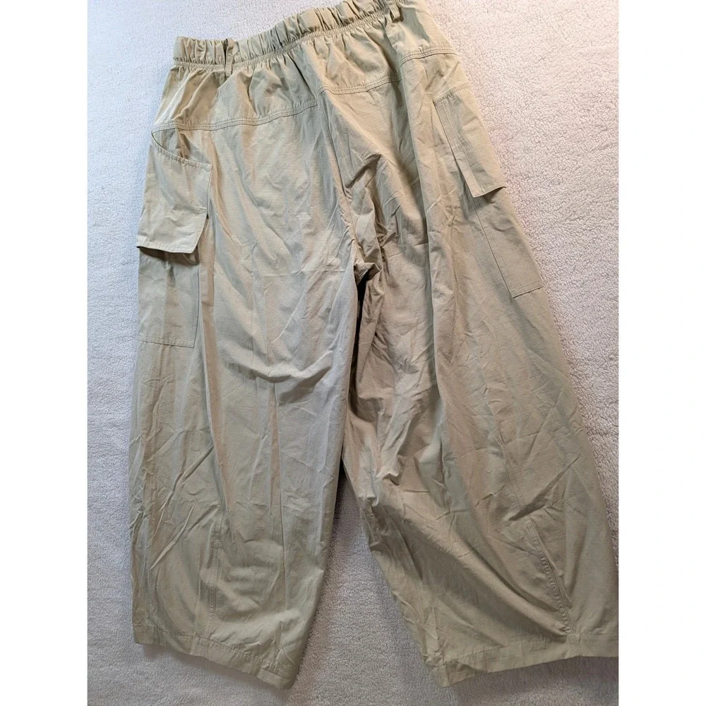 An Action A Day Tapered Utility Cargo Pants Off White Ripstop Cropped L Gorpcore
